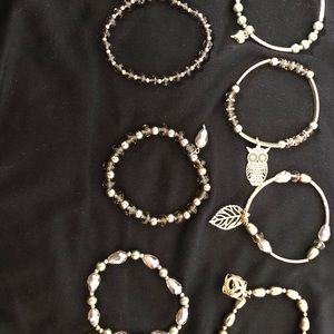 Stretch bracelets with charms